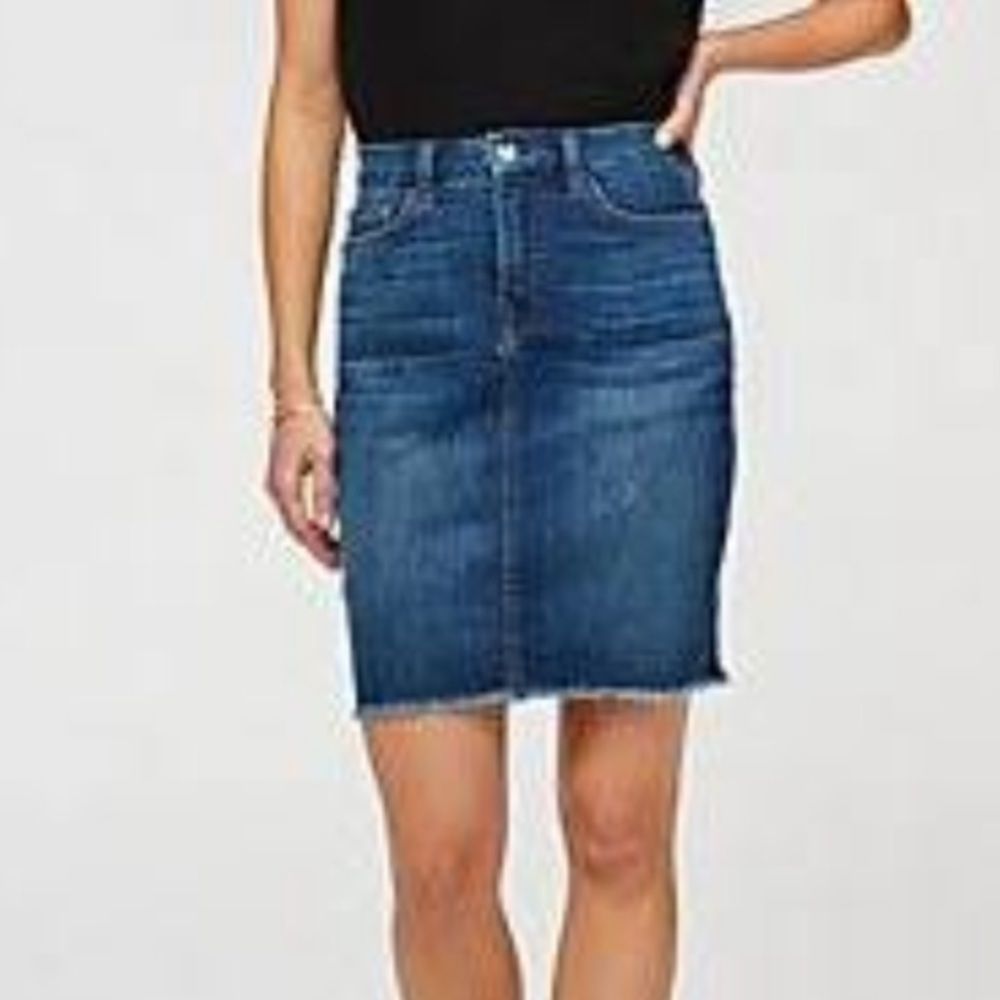 7 For All Mankind Denim Skirt Size 28 Distressed